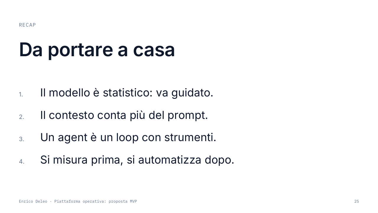 Slide 25: layout Da portare a casa